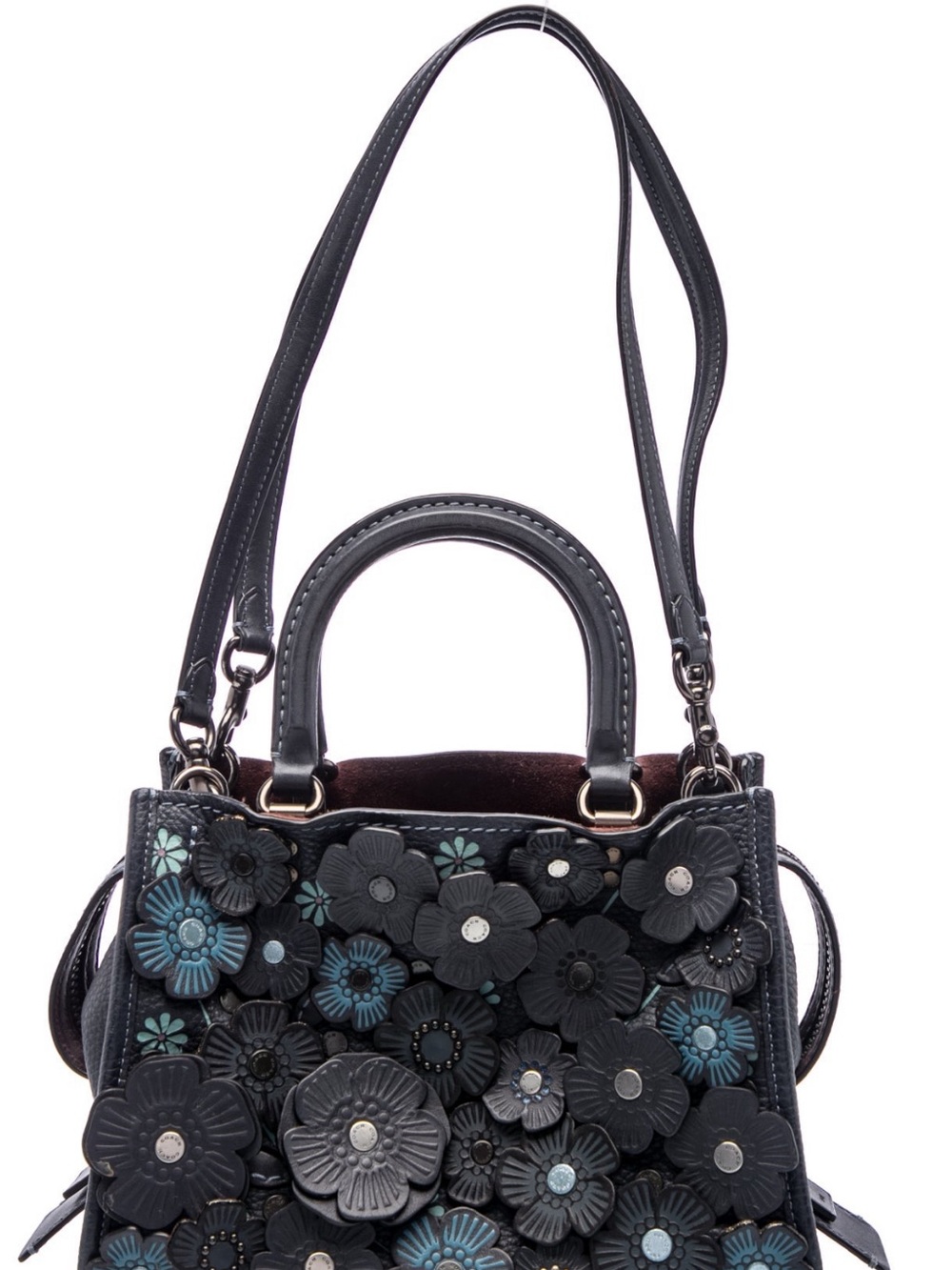 Coach Rogue 25 Tea Rose Appliqués Satchel Crossbody HTF 1941 Collection